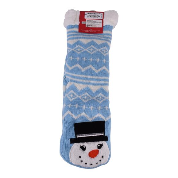 Charter Club Snowman Slipper Socks – Blue & White - TWO pairs - Picture 4 of 5